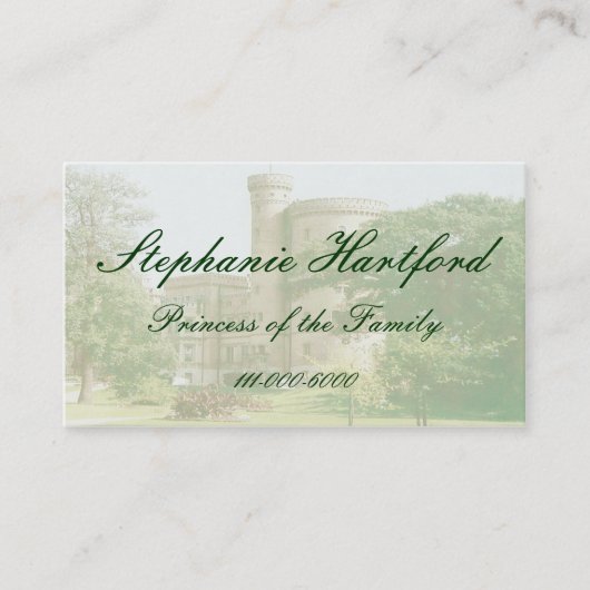 Princess Castle Calling Card Contactkaartje (Voorkant)