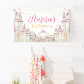 Princess Castle Carriage Birthday Banner Poster (Insitu)