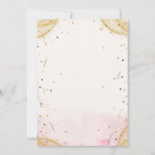 Princess Castle Confetti Watercolor 1st Birthday Kaart (Achterkant)