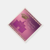 Princess Castle, Crown & Jewels Party Personalize Servet (Hoek)