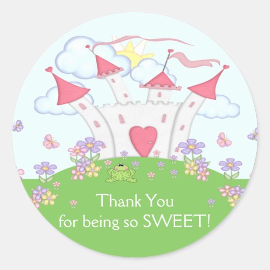 Princess Castle Dank u Sticker (Voorkant)