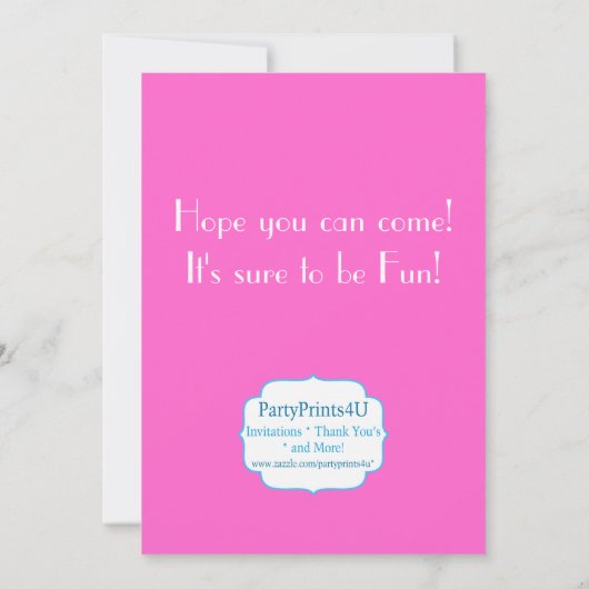 Princess Castle en Carriage Birthday Party Kaart (Achterkant)