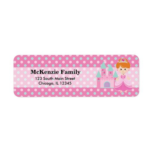 Princess & Castle Etiket (Voorkant)