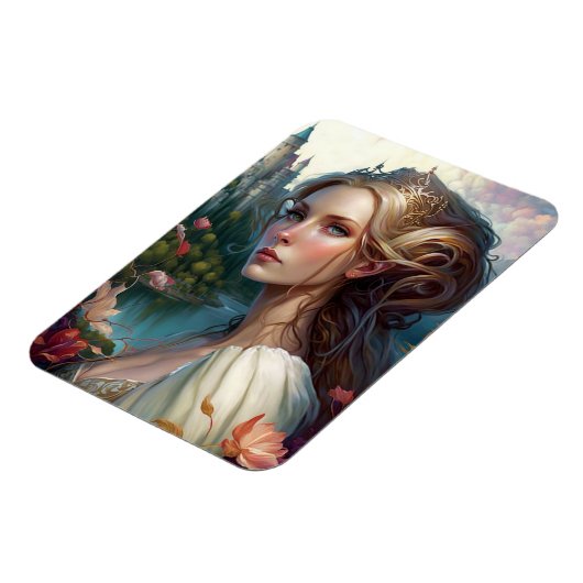 Princess Castle Fantasy Art Magneet (Linkerzijde)