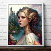 Princess Castle Fantasy Art Poster