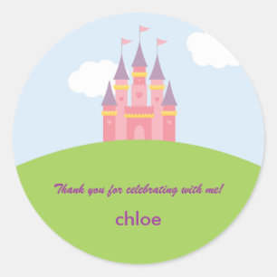 Princess Castle Favor Sticker of Envelopzegel