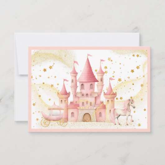 Princess Castle Flat Thank You Card (Voorkant)