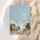 Princess Castle Floral Sprookjesverjaardag Kaart