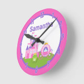 Princess Castle Frog Prince gepersonaliseerde klok (Hoek)