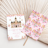 Princess Castle Girls Coquette Verjaardag Uitnodig