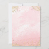 Princess Castle Gold Dust Pink Baby Shower Kaart (Achterkant)