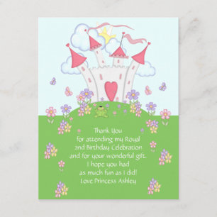 Princess Castle Hartelijk dank voor uw platte kaar Bedankkaart