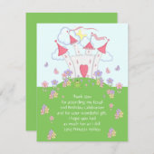 Princess Castle Hartelijk dank voor uw platte kaar Bedankkaart (Voorkant / Achterkant)