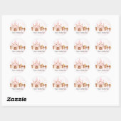 Princess Castle Horse Birthday Party Ronde Sticker (Vel)