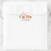 Princess Castle Horse Birthday Party Ronde Sticker (Tas)