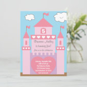 Princess Castle Invitation Kaart (Staand voorkant)