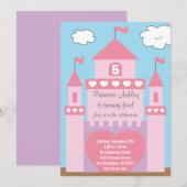 Princess Castle Invitation Kaart (Voorkant / Achterkant)