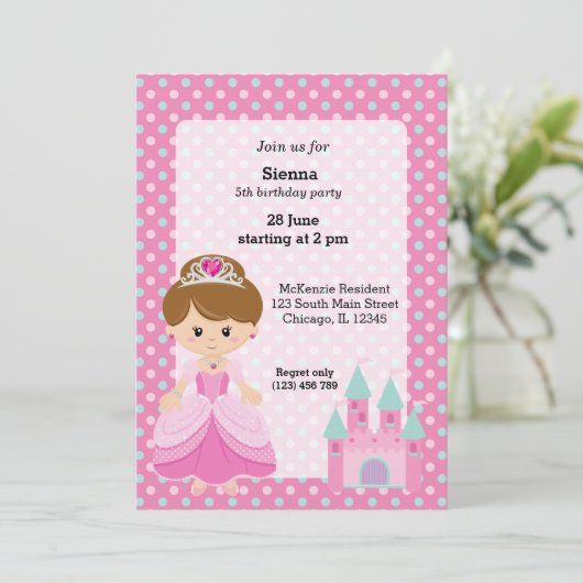 Princess & Castle Kaart (Staand voorkant)