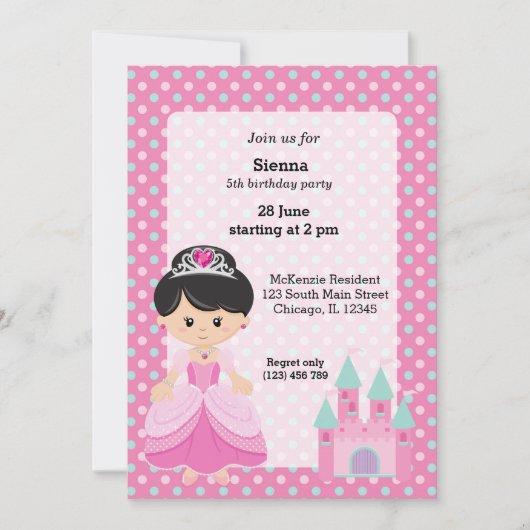 Princess & Castle Kaart (Voorkant)