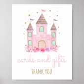 Princess Castle Kaarten en geschenken Verjaardagsb Poster (Voorkant)
