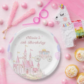 Princess Castle meisje verjaardag Papieren Bordje (Feest)