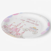 Princess Castle meisje verjaardag Papieren Bordje (Gekanteld)