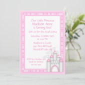 Princess Castle Party Invitation Kaart (Staand voorkant)