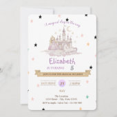 Princess Castle Pony verjaardagsuitnodiging Kaart (Voorkant)