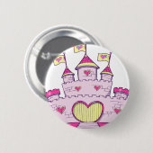 Princess castle ronde button 5,7 cm (Voorkant /achterkant)