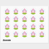 Princess Castle Ronde Sticker (Vel)