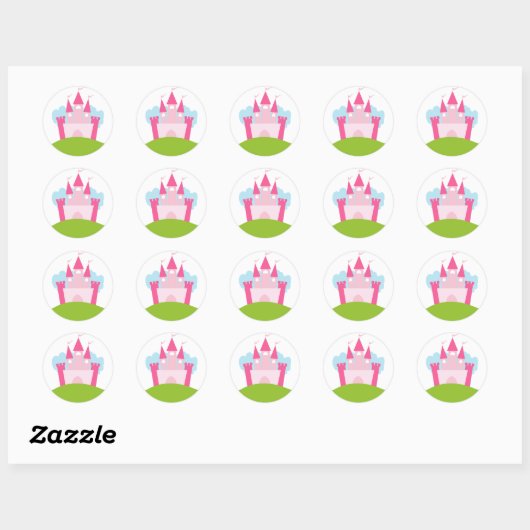 Princess Castle Ronde Sticker (Vel)