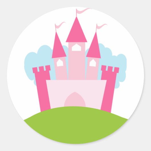 Princess Castle Ronde Sticker (Voorkant)