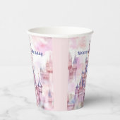 Princess Castle Roze Paarse Papieren Bekers (Rechts)