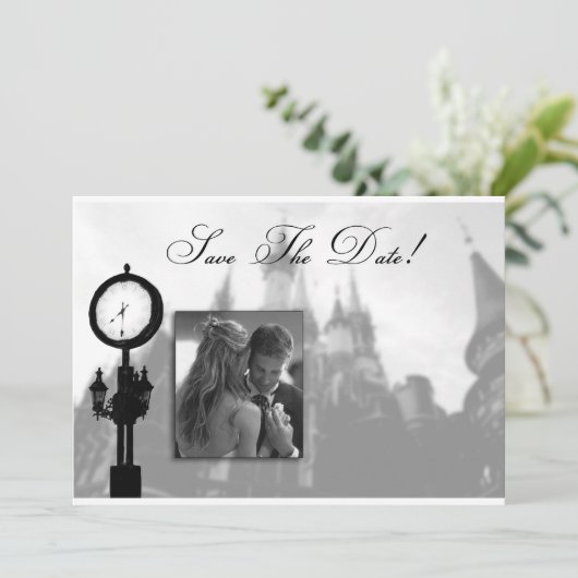 Princess Castle Save the Date Wedding Invitation (Staand voorkant)