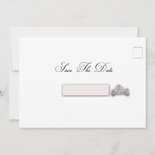 Princess Castle Save the Date Wedding Invitation (Achterkant)