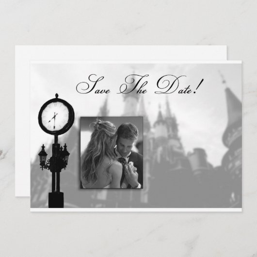 Princess Castle Save the Date Wedding Invitation (Voorkant / Achterkant)