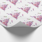 Princess Castle taart en toverstokken Cadeaupapier (Hoek)