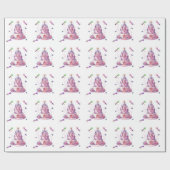 Princess Castle taart en toverstokken Cadeaupapier (Vlak)