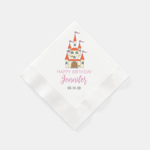 Princess Castle Threspect Birthday Napkins Servet