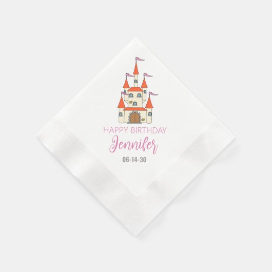 Princess Castle Threspect Birthday Napkins Servet (Hoek)