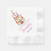 Princess Castle Threspect Birthday Napkins Servet (Voorkant)