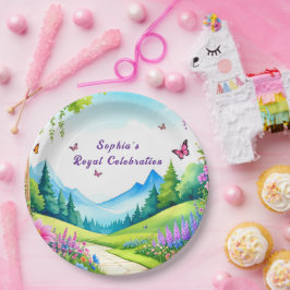 Princess Castle Verjaardagsfeest Papieren Borden Bordje