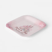 Princess Castle Verjaardagspapier Bord (Gebogen)