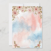 Princess Castle Waterverf Flowers Splash Verjaarda Kaart (Achterkant)