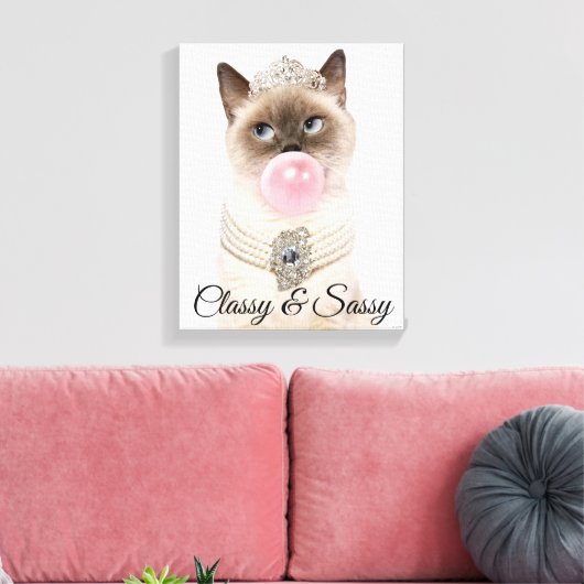Princess Cat Bgloebel gom Canvas Afdruk (Insitu (Woonkamer))