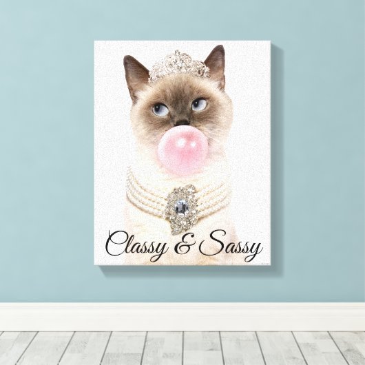 Princess Cat Bgloebel gom Canvas Afdruk (Insitu (Houten vloer))