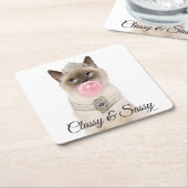 Princess Cat Bgloebel gom Kartonnen Onderzetters (Schuin)