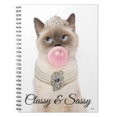 Princess Cat Bgloebel gom Notitieboek (Voorkant)