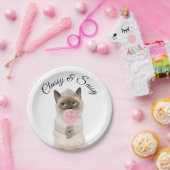 Princess Cat Bgloebel gom Papieren Bordje (Feest)