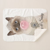 Princess Cat Bgloebel gom Sherpa Deken (Voorkant (horizontaal))